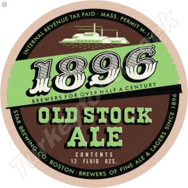 1896 Old Stock Ale 18" Round Metal Sign