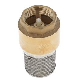 Backbayia DN40 1-1/2 Inch Brass Foot Valve with Strainer Filter, Water Pump Accessories