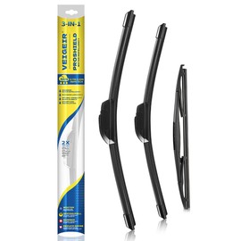 3 Pack Windshield Wiper Blades Compatible With Honda CRV CR-V 2017 2018 2019 2020 2021 2022 Original Factory Quality Front Rear Wipers Blade Set for My Car - 26" 17" 12"