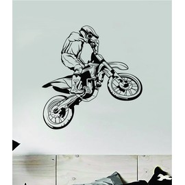 Dirtbiker V10 Wall Decal Home Decor Art Vinyl Sticker Quote Bedroom Teen Inspirational Boys Girls Kids Moto X Bike Dirtbiking BMX Dirt Ride Race Motorcycle Sports Dirtbike Desert