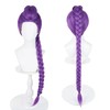 Dark Purple Long Braided Cosplay Wig, Heat Resistant Anime Hair