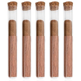 Glass Cigar Tube humidor Accessories with Cedar Wood Lining for Cigar Ring Diameter 48-56 Travel Humidors Cigar Cases for Men Cigar Glass Tubes Pocket Cigar humidor Gift Box for Special Cigars 5-Pack