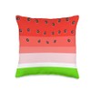 Watermelon Fruit Black Seeds Pattern Throw Pillow