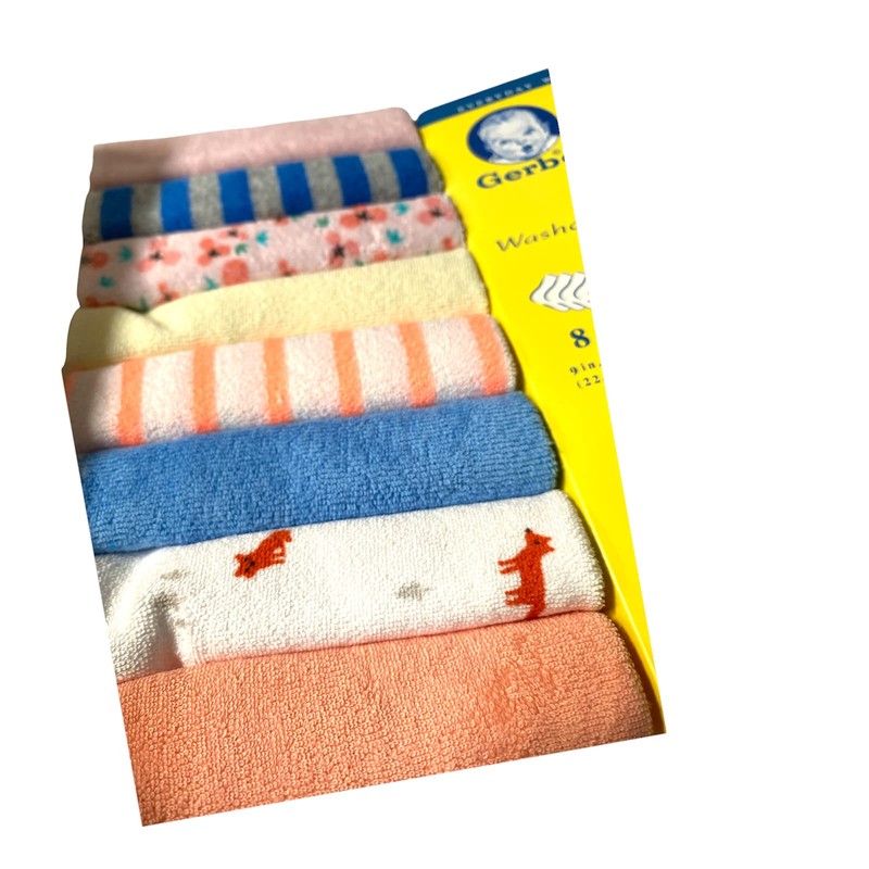 8x baby kids soft wash cloth bath feeding towel flannel