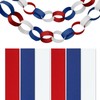 Red White Blue Paper Chain Strips, 300pcs 1 x 8