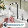FORIOUS Widespread Bathroom Faucets Polished Chrome, 3 Hole Faucet for