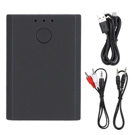 2in1 TX7 Black Bluetooth Transmitter and Receiver 3.5mm Audio Music Adapter for TV Car