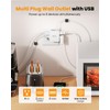 HONIZER Flat Outlet Extender with 4AC Side Outlet,Multi Plug with