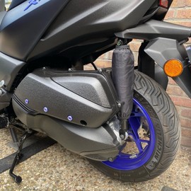 Protector de suspensión para amortiguador trasero, universal, para todas las motocicletas Dirt Pit Bike ATV Quad Scooter (2) (350 mm de longitud)