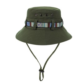 HeyCaps Summer Sun Hats - Mens Bucket Hat UV Protection Boonie Hat Wide Brim Hiking Fishing Hat UK Green