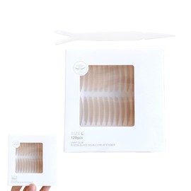 (Supervised by Beauty Clinic) Double Eyelid Tape, 4 Types, Skin Color, Natural Double Eyelid Tape, Fawn-like Eyelid Texture, Bionic Fiber Design, Natural, Waterproof, Inconspicuous, Ultra Thin,