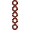 Sterling Seal CFF7237.1500.062.150X5 7237 Red Rubber Full Face Gasket, 1.91"