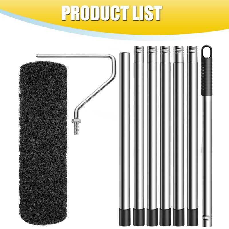 9 Inch Drywall Compound Roller with 1 Pcs Paint Frame,6.6Ft