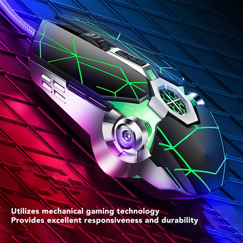 Mechanical Gaming Mouse Precise Control Quick Response RGB Ergonomic Wired