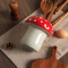 Bicuzat Mushroom Shaped Ceramic Kitchen Utensil Holder, Large Cooking Utensil