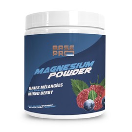 Magnesium Powder – Mixed Berry Flavour | Base Pro Nutrition | 500mg Mg | Magnesium Drink | 60 Servings per Jar | 300g