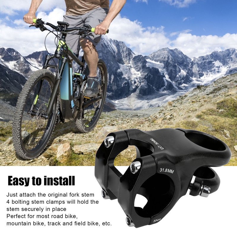 31.8mm Handlebar Stem 15 Degree Adjustment Aluminum Alloy Light Weight
