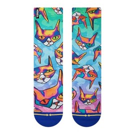 MERGE4 Disco Kitty Medium Crew Socks