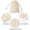Vivva 10PCS Cotton Drawstring Bags,Reusable Muslin Storage Bags with Drawstrings,Canvas