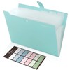 SKYDUE A4 Expandable Document Folder 8 Pockets Organizer (Lake Green)
