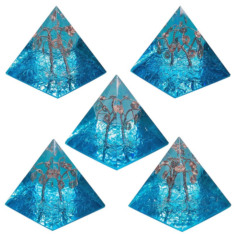 Nupuyai Crystal Pyramid Gemstone Energy Pyramids for Reiki Healing Meditation