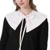 NiceYnn Wool Shawl False Collar Neck Warmer, PU Detachable Mini