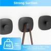 KYOEON Suction Cup Hooks, Pack of 2, Black Wall Hooks,