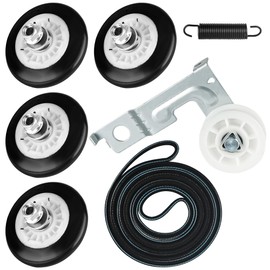 Dryer Repair Kit For Kenmore LG Dryers Includes 4581EL2002C AGM75510755 Dryer Roller Assembly 4561EL3002A Idler Pulley Assembly and 4400EL2001A (4400EL2001F) Dryer Belt By Romalon