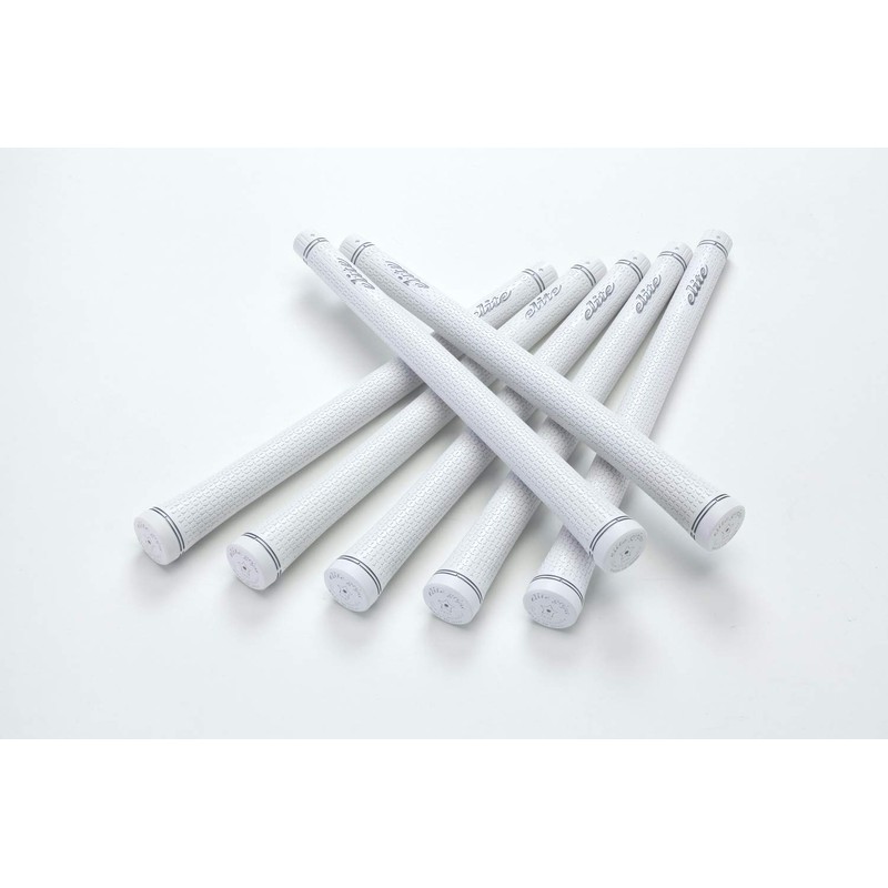elitegrips TD50 Golf Grips, Set of 7, Silver White, No