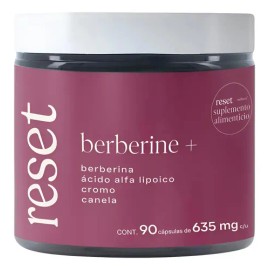Reset Suplemento Berberina + Ácido Alfa Lipoico Cromo Canela 90 Cáps