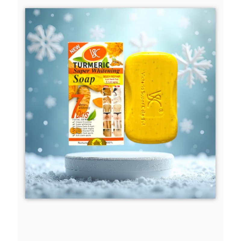 Soft 7 turmeric Soap, 7 Days Body Repair, Natural Dark