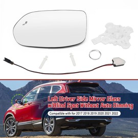 ATFOEEN Mirror Glass with Blind Spot Detection & Heated & Backing Plate Compatible with Honda CRV 2017 2018 2019 2020 2021 2022, Left Driver Side