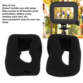 Wind Slayer Housing for Osmo Action 4 Action 3, Pack of 2 Action Camera Windscreen Cover Housing Frame Housing, Profession Elle Noise Reduction Foam Windslayer