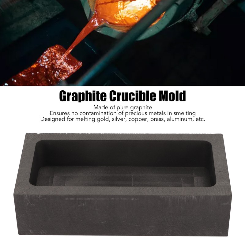 Rectangular Graphite Ingot Mold High Purity Heat Resistant Jewelry Metal