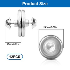 Jinsion 12 Pairs Curtain Magnets, Magnetic Curtain Clips, Removable Shower Curtains Closer Holdback Button Pins, Curtain Weights Magnets Closure for Home Office Hotel Bedroom Bathroom Daily Use