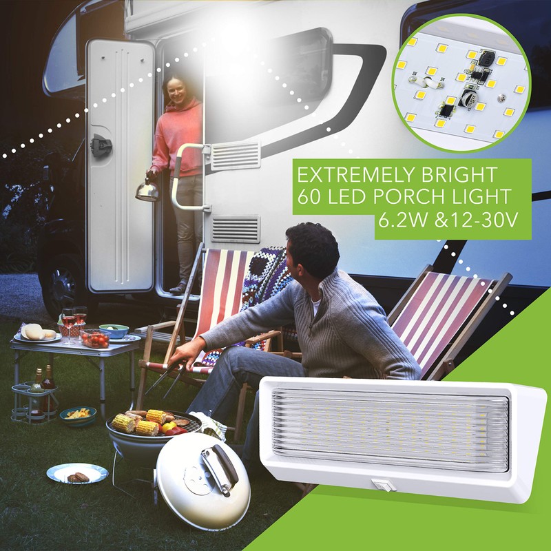 Leisure LED 2 Pack RV Exterior Porch Utility Light with