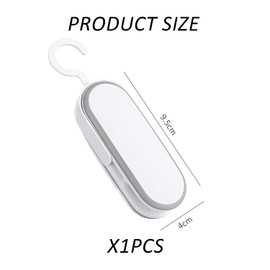1 Piece Bag Sealing Machine, Portable Sealing Machine, Mini Sealing Machine, Handheld Sealer, Small Vacuum Sealing Machine, Plastic Hot Bag Sealing Machine (White)