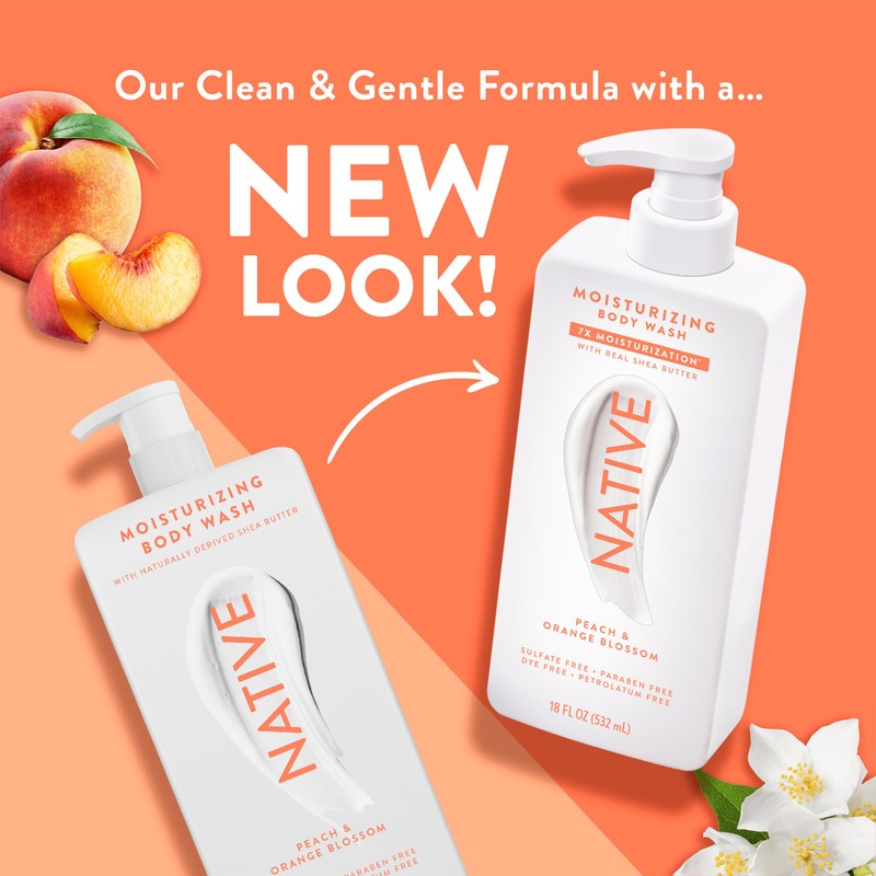 Native Moisturizing Body Wash Contains Naturally Derived Ingredients | For