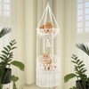 DoubleFill Double Deck Macrame Cat Hammock with Cushion Boho Hanging