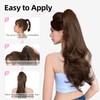 XIXISNOW Curly Ponytail Extension for Women 24'' Synthetic Heat Resistant