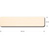 STAFF ONLY Door Plate Sign Japanese Cypress Long Square Display