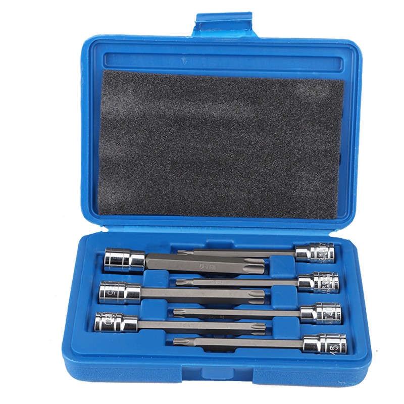 7Pcs 3/8inch Drive Extra Long Torx Star Bit Socket Set