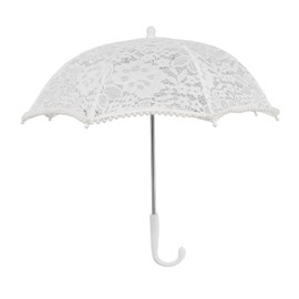 White Lace Umbrella Vintage Wedding Bridal Lace Parasol Children's Photo Costume Lace Umbrella for Photography Props 51322 B