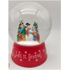 120mm Christmas Snow Globe Lamp - Red Base Musical Holiday Decoration Xmas Tree & Snowman with Timer, USB Power, Festive Room Light, Best Gift for Christmas,New Year