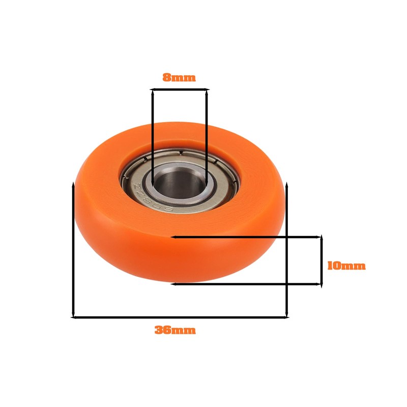 OTOTEC 2PCS Rowing Machine Seat Wheel Outer Diameter 36mm Width