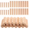Faankiton 650 Pieces Wooden Dowel Pins 6x30/8x40/10x40 mm, Straight Grooved