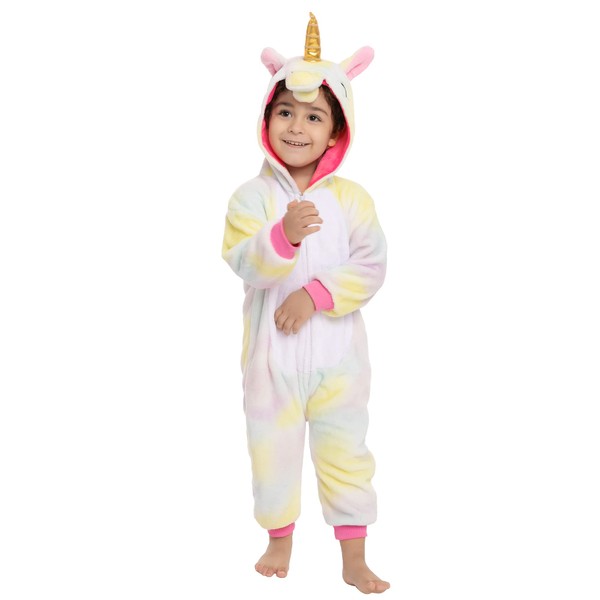 Spooktacular Creations Halloween Baby Unicorn Costume, Toddler Plush Jumpsuit Pajama