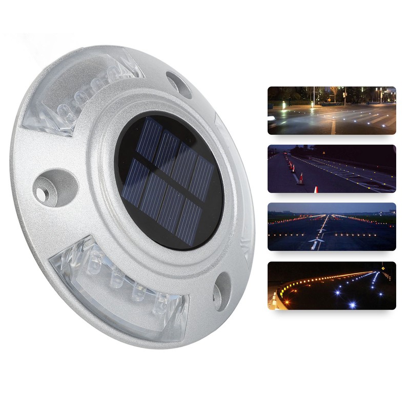 Solar Road Stud Light IP68 Waterproof Aluminum Alloy Automatic Lighting