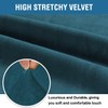 H.VERSAILTEX Stretch Velvet Loveseat Covers for 2 Cushion Couch Covers