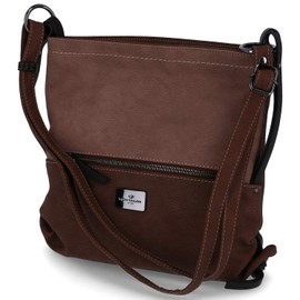 TOM TAILOR Elin Damen Umhängetasche Crossbody Bag Mittelgroß Braun